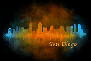 10xFiles Pack San Diego Skylines, an Illustration by HQPhoto Store (Thumbnail 3 of 6)