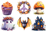 Groovy Halloween Clipart, an Illustration by Designworld (Thumbnail 2 of 6)