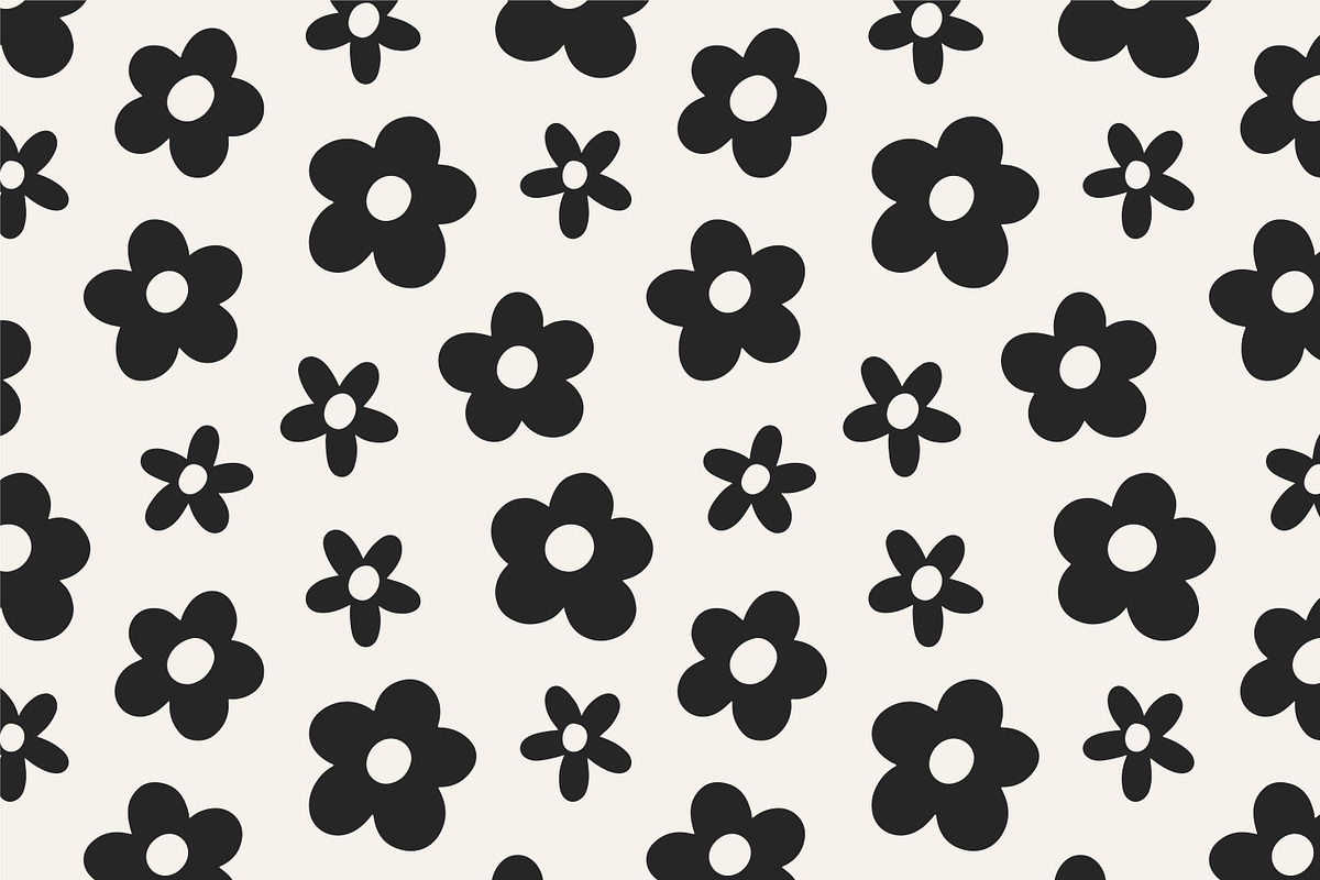 Floral seamless daisy patterns set, a Pattern Graphic by Good Studio