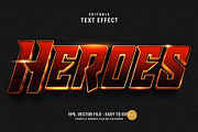 Heroes 3D Editable Text Effect, a Layer Style Add-On by zdson (Thumbnail 1 of 2)