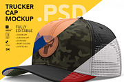 Fully Editable Trucker Hat Mockup PS, a Hat Mockup by LESZ Design (Thumbnail 1 of 8)