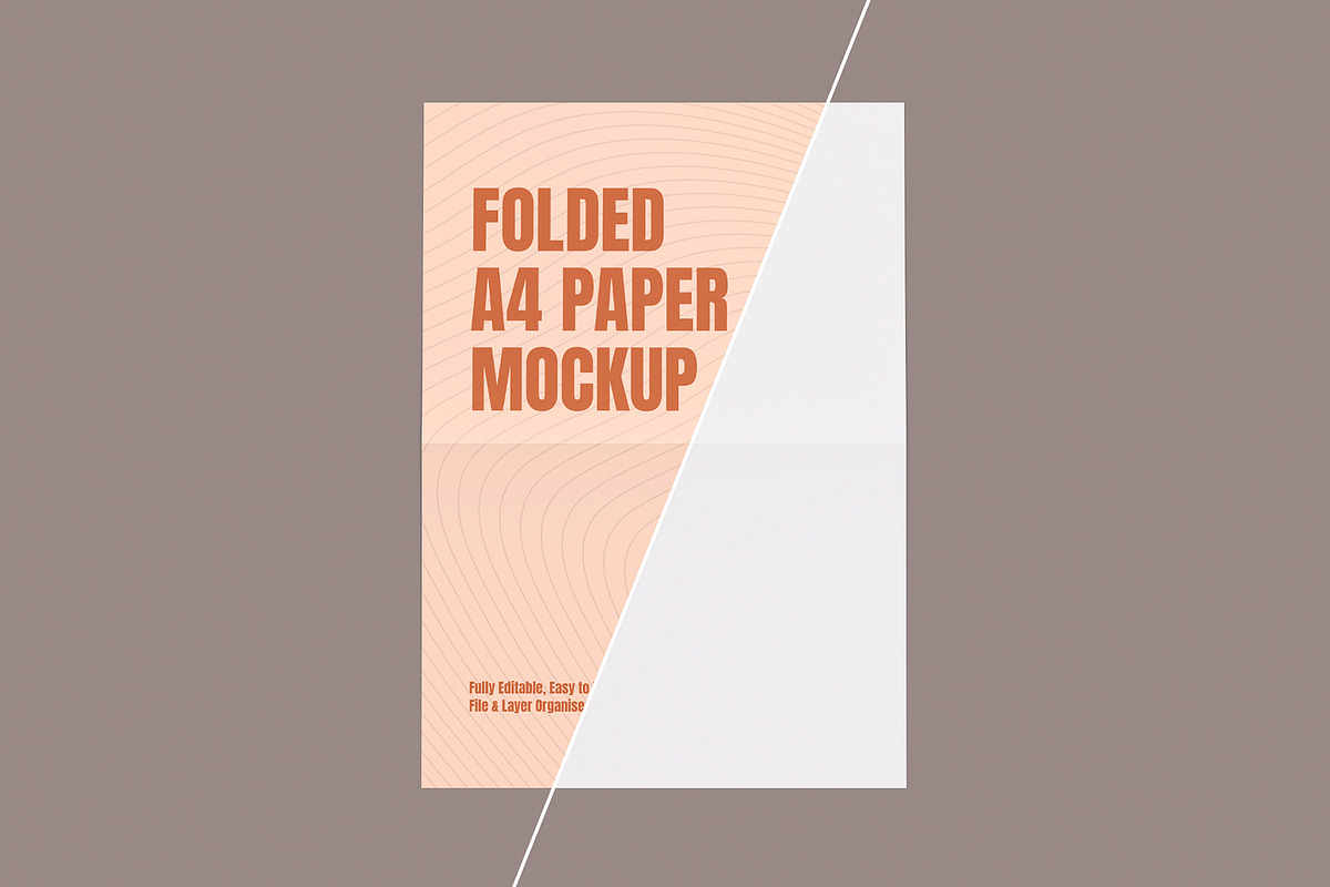 Folded A4 Paper Flyer Mockup, a Product Mockup by graphypix (Photo 3 of 4)