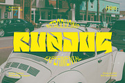 Rundog - Experimental Display, a Sans Serif Font by Hakara Type (Thumbnail 1 of 10)