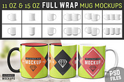 11 oz & 15 oz Mug Mockups (PSDs), a Cups & Container Mockup by Ultimate Mockups (Thumbnail 1 of 11)