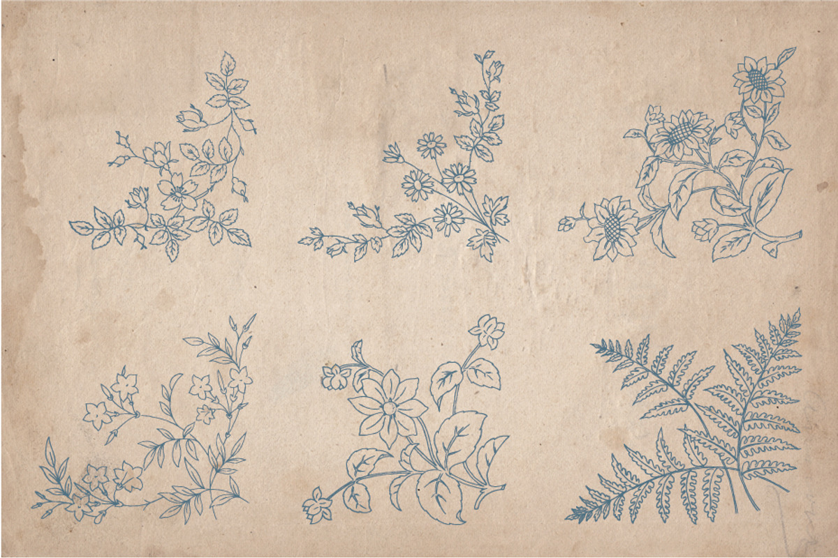 22 Vintage Floral Corners, an Object Graphic by Mr Vintage (Photo 3 of 5)