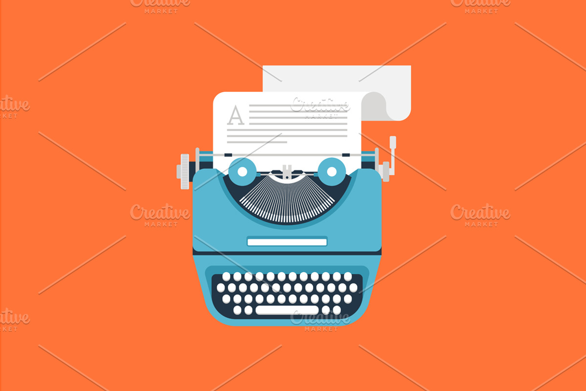 Typewriter, a Work Illustration by Maxim_Basinski