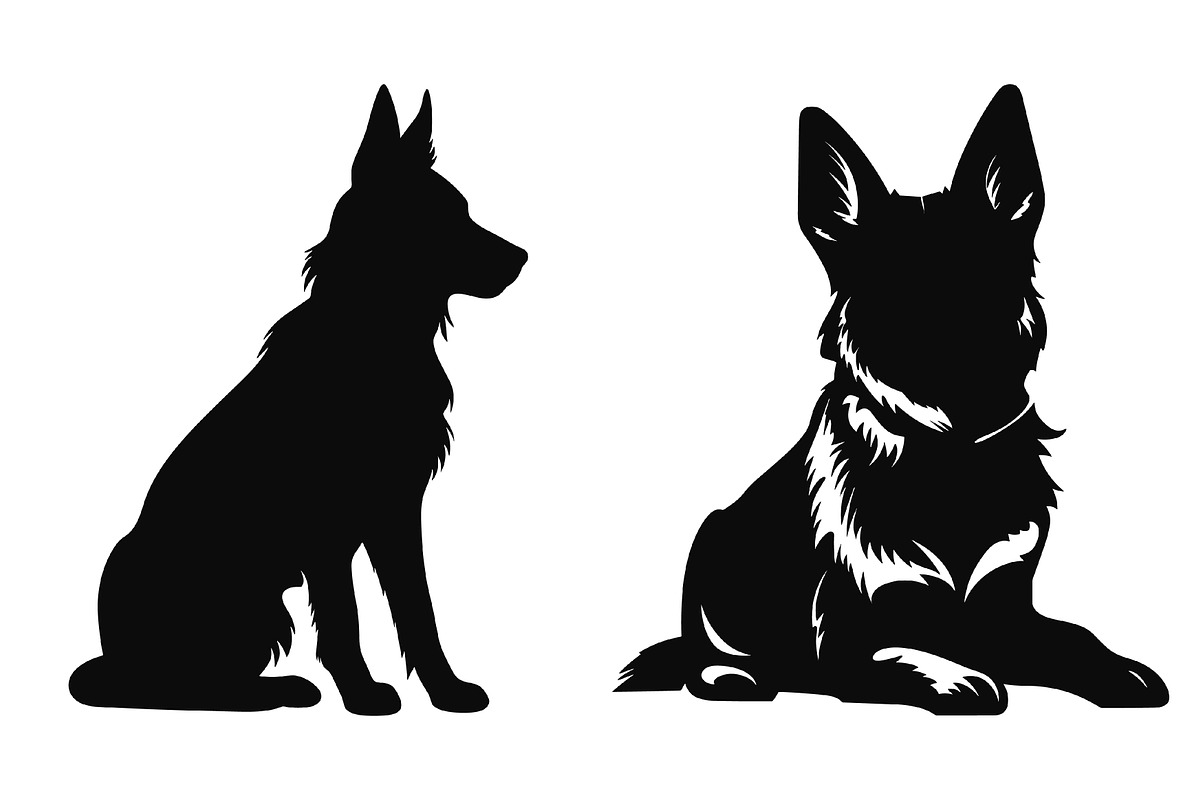 German Shepherd Dog Silhouette PNG, an Animal Illustration by Gfx Expert Team (Photo 3 of 3)