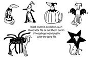 Cute Doodle Halloween Dogs, an Animal Illustration by Liz Pengilley Studio (Thumbnail 2 of 4)