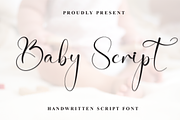 Baby Script | Script Font, a Handwritten Font by Scratchones (Thumbnail 1 of 8)