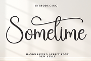 Sometime | Script Font, a Handwritten Font by Scratchones (Thumbnail 1 of 9)