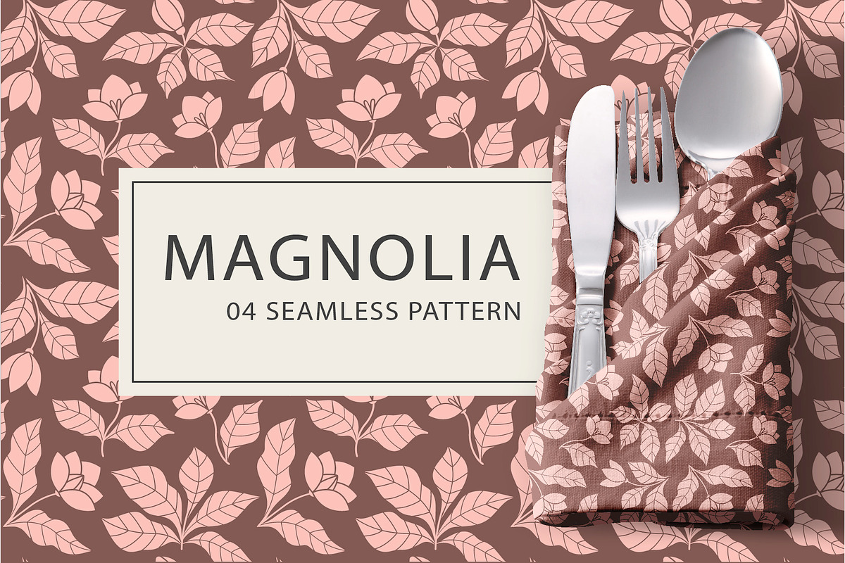 Hand-Drawn Magnolia. Linocut set, a Background Graphic by Lettering_Logo (Photo 12 of 17)