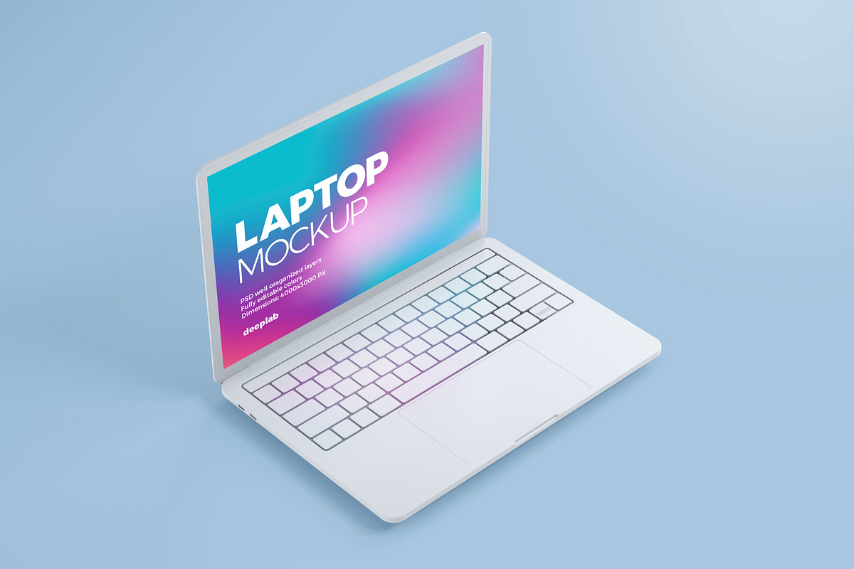 Macbook Pro Clay Mockup set, a Device Mockup by Deeplab (Photo 6 of 19)