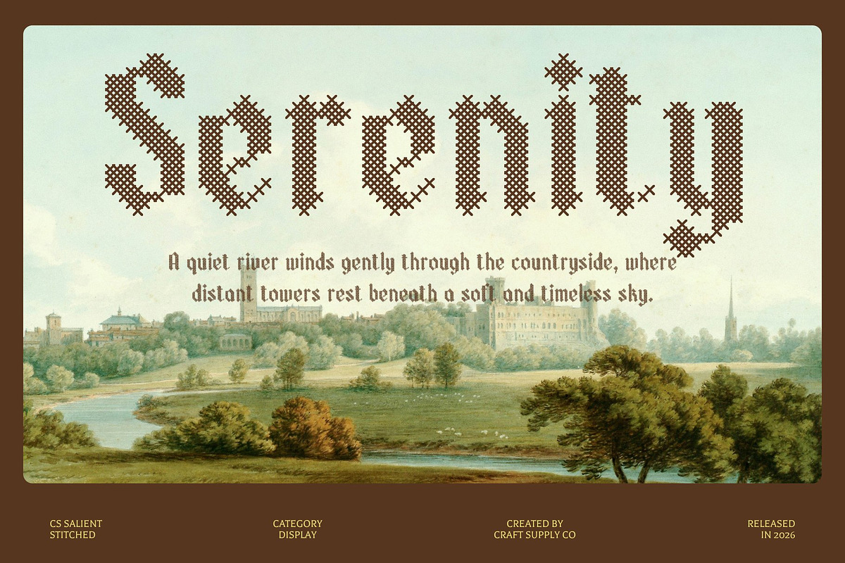 CS Salient Stitched, a Blackletter Font by Craft Supply Co. (Photo 5 of 8)