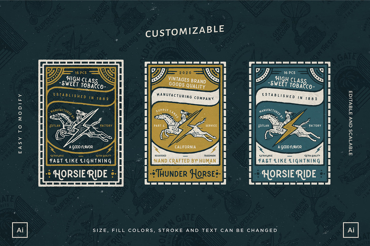 8 Random Badges Designs Template, a Branding & Logo Template by Wortfice (Photo 2 of 8)