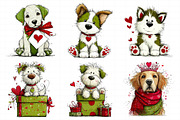 Watercolor Valentine Dog Clipart, an Illustration by Daily.Designs (Thumbnail 5 of 5)
