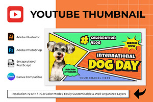 Dog Day YouTube Thumbnail Template