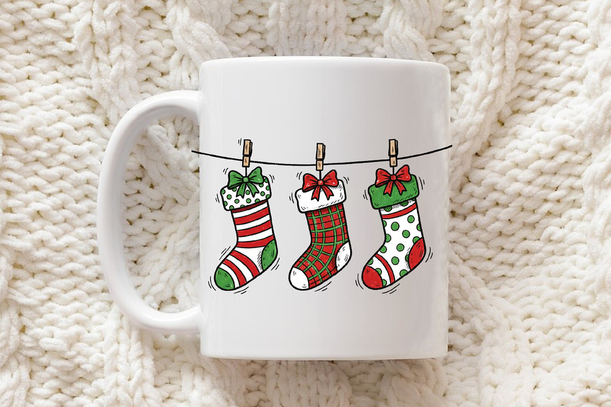 Christmas stockings PNG, an Illustration by Libby Wishes (Photo 5 of 6)