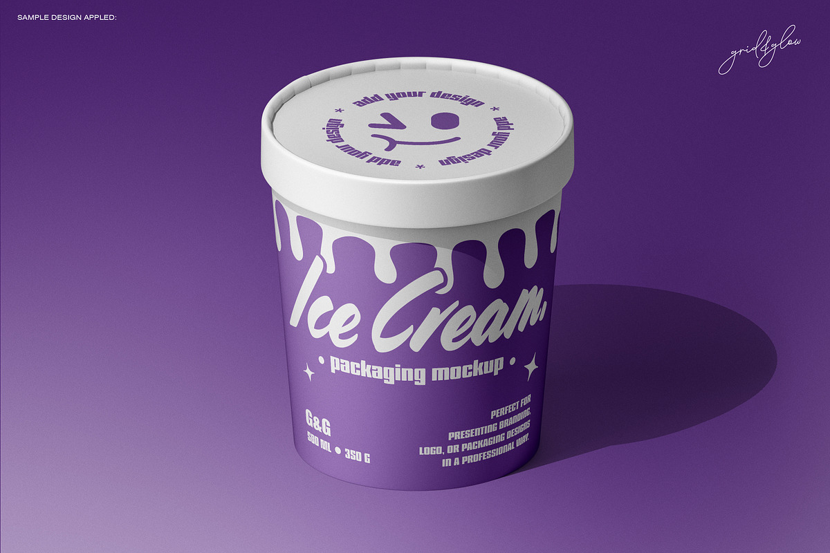 Ice Cream Cup Mockup Set-2, a Cups & Container Mockup by Grid&Glow (Photo 4 of 7)