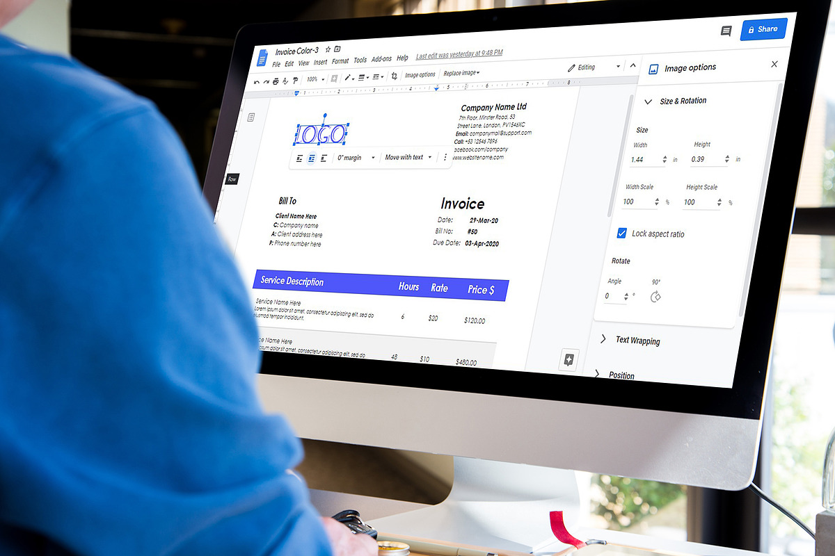Invoice Template Google Docs Word, a Stationery Template by Tbunny (Photo 12 of 12)