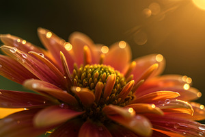 Close-up of a vibrant flower with wa, a Nature Photo by professorinc