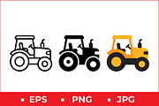 Tractor Vector Icons, a Solid Icon by Artonix (Thumbnail 1 of 2)