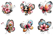 Whimsical spring Butterfly Clipart, an Illustration by CreationArt (Thumbnail 7 of 7)