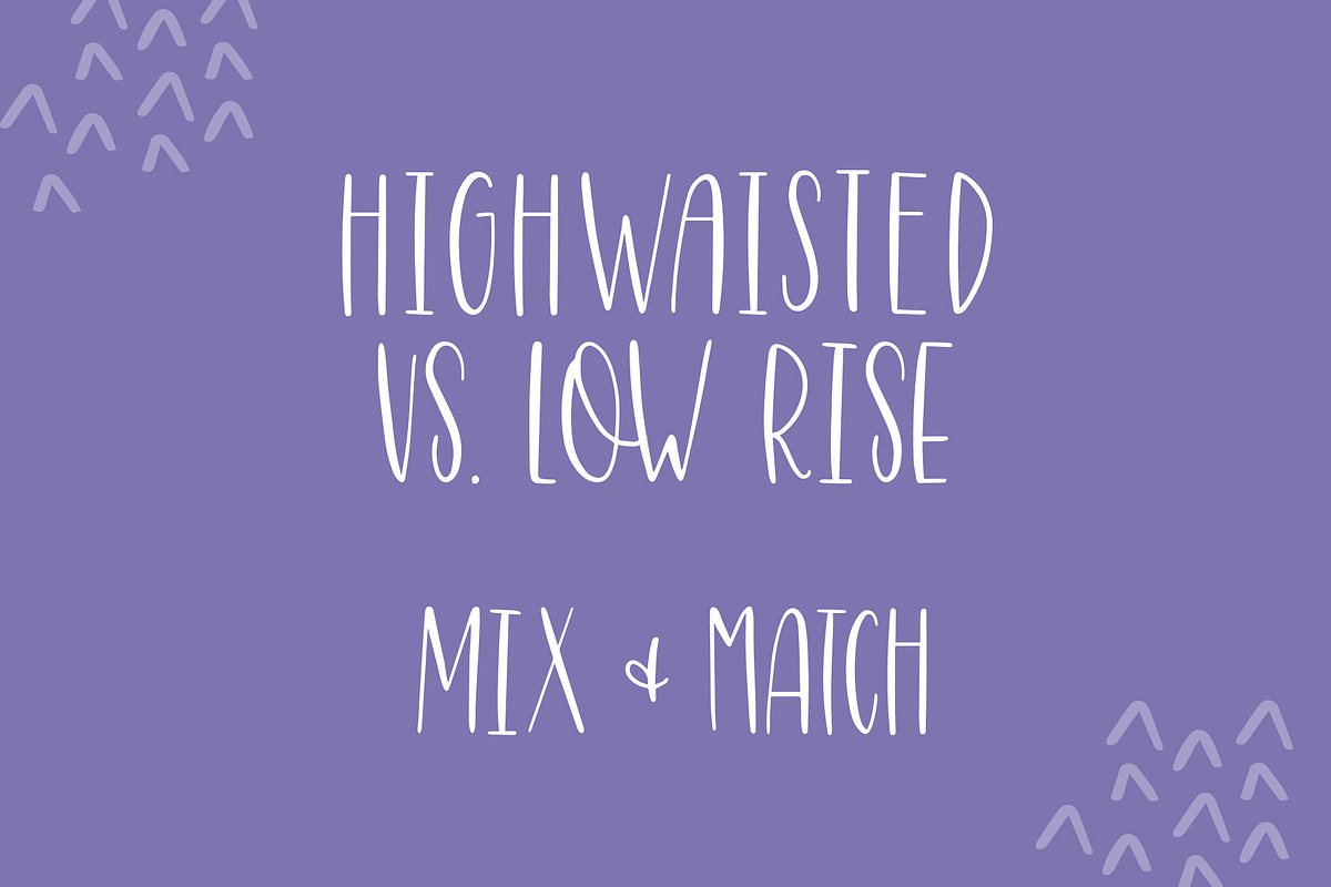 Low Rise, Skinny All Caps Font preview 6