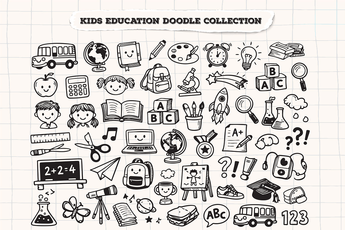 Kids Education Doodle Collection, an Outline Icon by Aarley Kaiven (Photo 2 of 2)