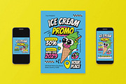 Playful Ice Cream Promo Flyer Set, a Flyer Template by Aiyari Graphic (Thumbnail 1 of 3)