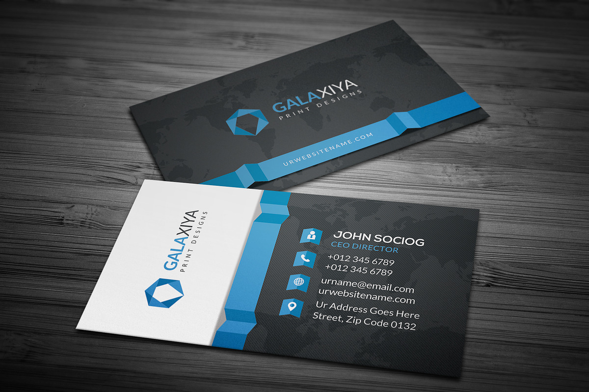 Modern Creative Business Cards, a Business Card Template by Galaxiya (Photo 3 of 8)