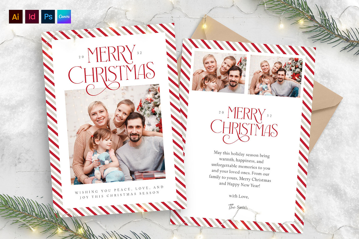 Christmas Family Greeting Card Templ, a Card Template by BrandPacks (Photo 1 of 5)
