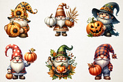 Gnome Holding Pumpkin Clipart, an Illustration by RobertsArt (Thumbnail 6 of 7)