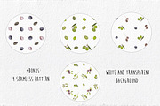 Watercolor Olives Wreaths handmade, an Illustration by MaraquelaStudio (Thumbnail 5 of 6)