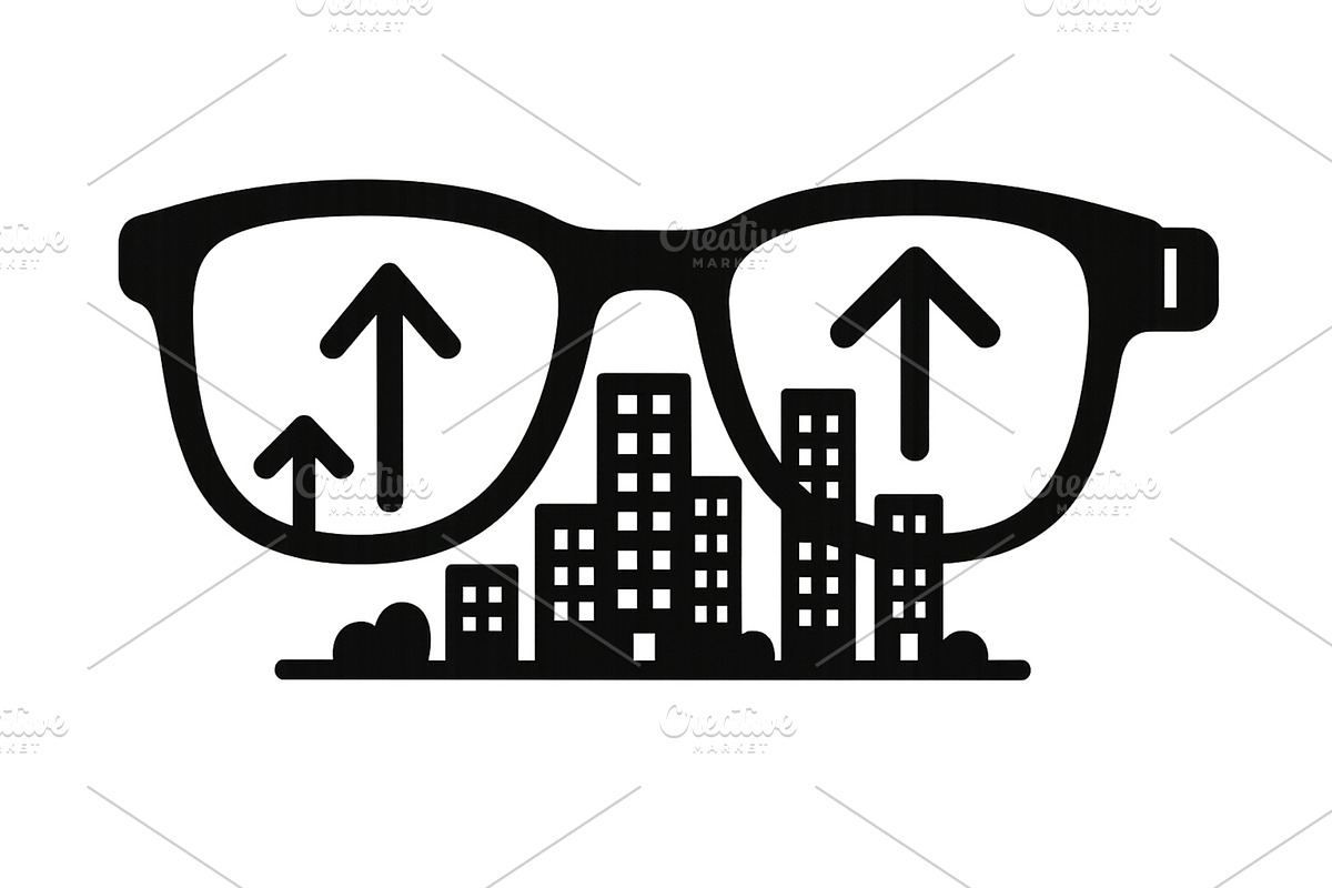 Urban growth viewed through glasses, an Object Illustration by ZinetroN
