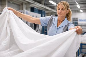 Middle-aged woman working in hospita, a Photo by Dvoevnore photos