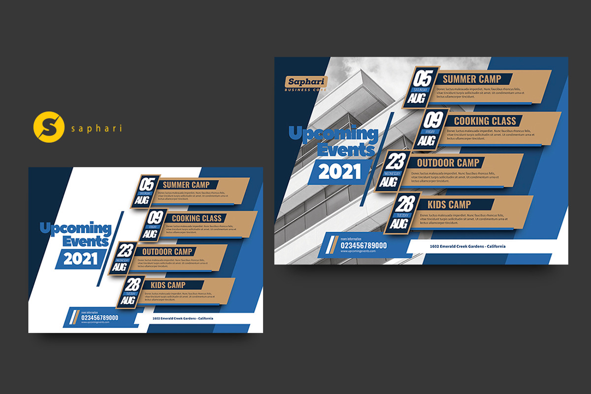 Up Coming Flyer Template, a Flyer Template by Saphari (Photo 2 of 3)