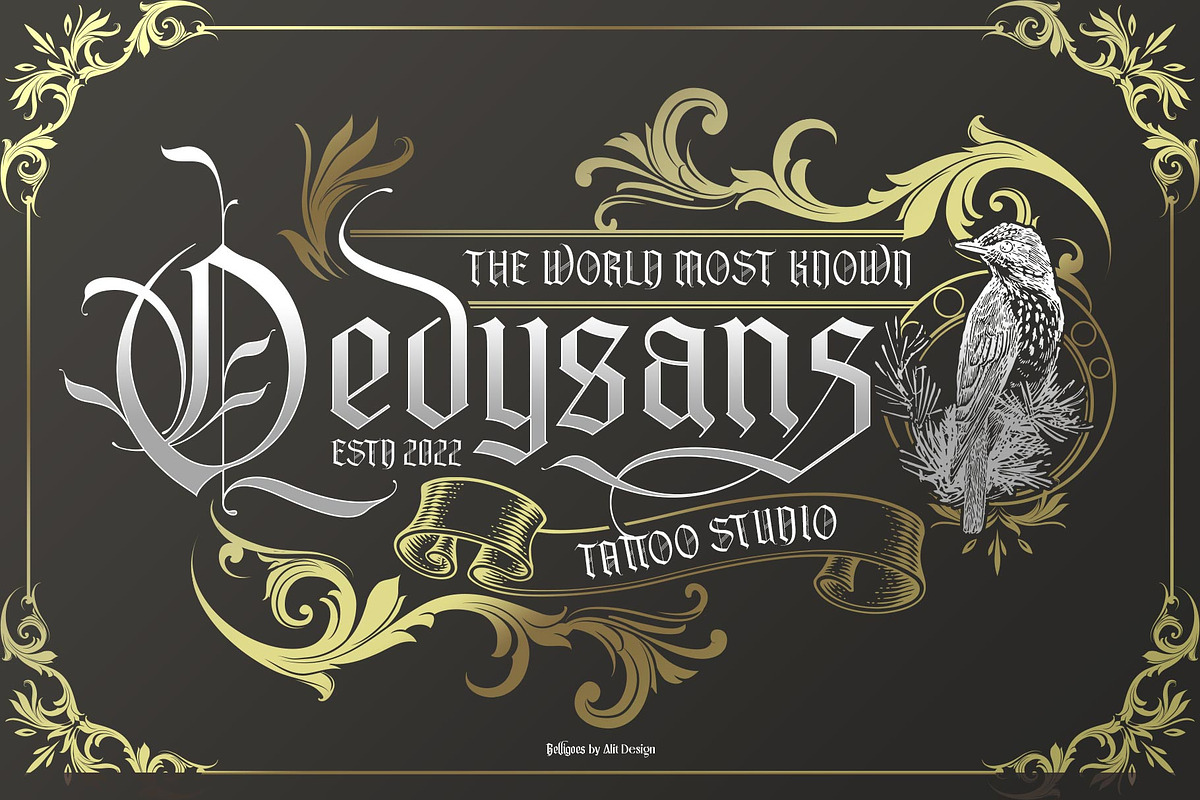 Belligoes Blackletter Font, a Blackletter Font by alit design (Photo 8 of 15)