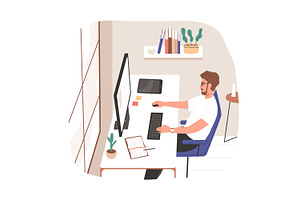 Freelance People Working Remotely