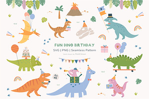 Fun Dinosaur Birthday, an Animal Illustration by Petit Citizen Design