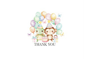 Safari Birthday Watercolor Clipart, an Illustration by CharmClipart (Thumbnail 8 of 8)