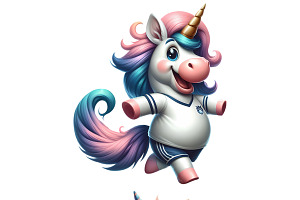 Soccer Football Unicorns PNG Set