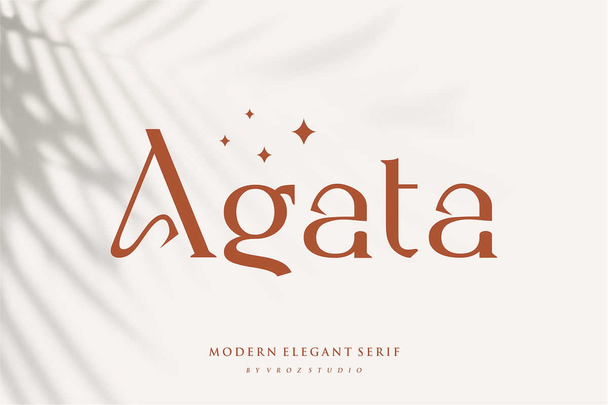 Agata - Modern Elegant Serif, a Serif Font by Vroz Studio (Photo 1 of 11)