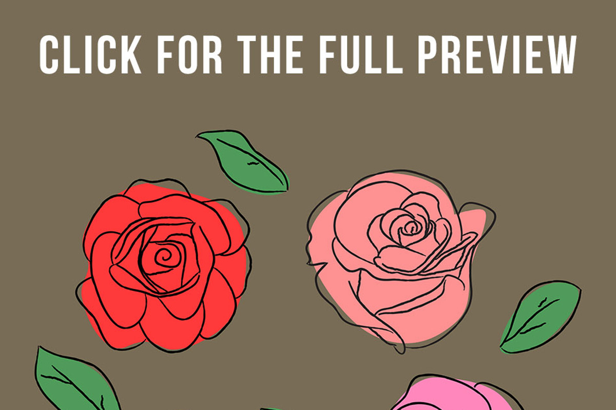 Sketch Roses Clipart, an Illustration by The Digital Download Shop (Photo 4 of 4)