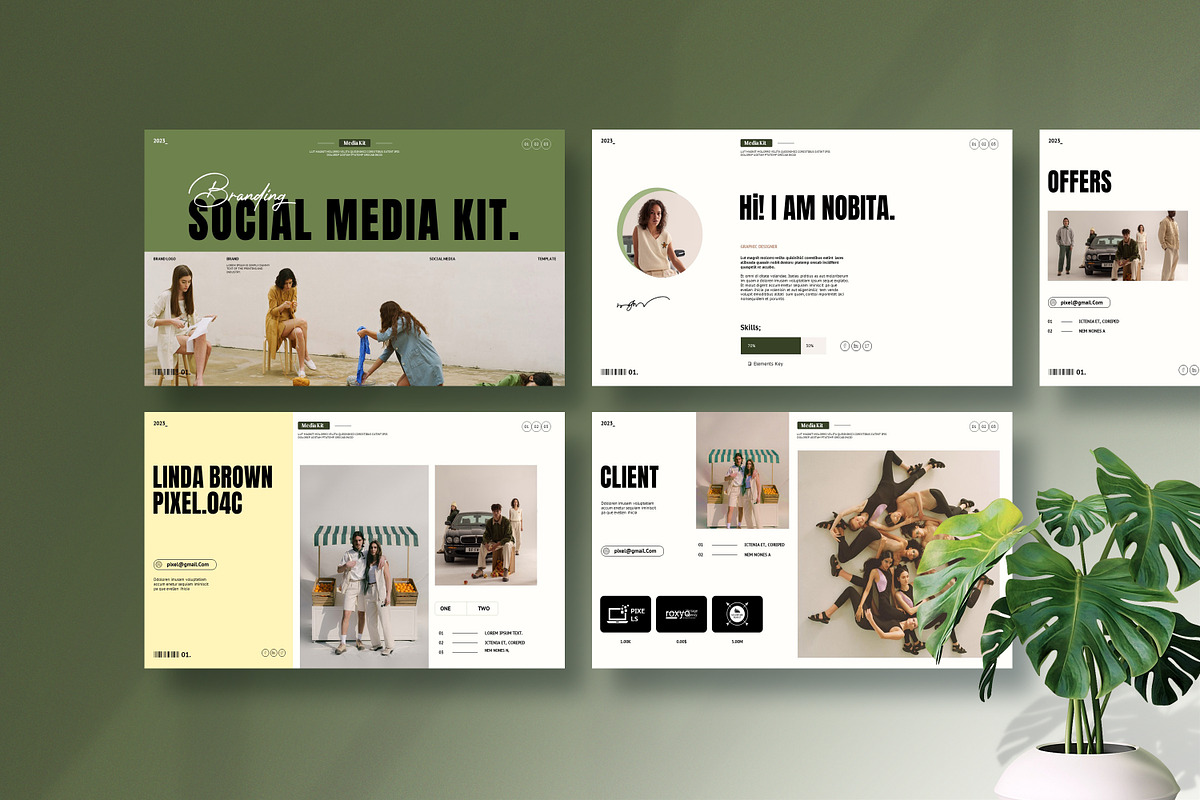 Social Media Kit Presentation, a Presentation Template by GoldenPixelStudio