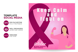 Breast cancer social media template