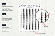 2027 Moon Phase Calendar B&W North, a Poster Template by insemar (Thumbnail 3 of 4)
