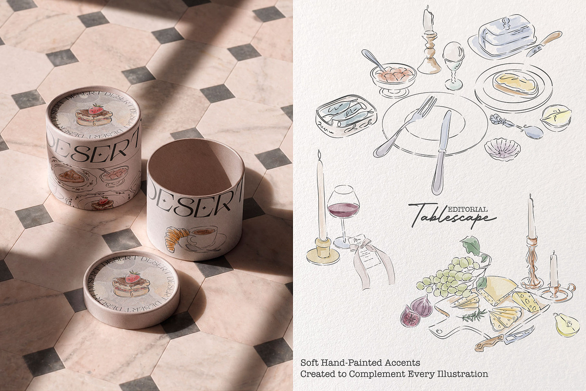 Editorial Tablescape Line Art, an Object Graphic by Mio Buono (Photo 11 of 17)
