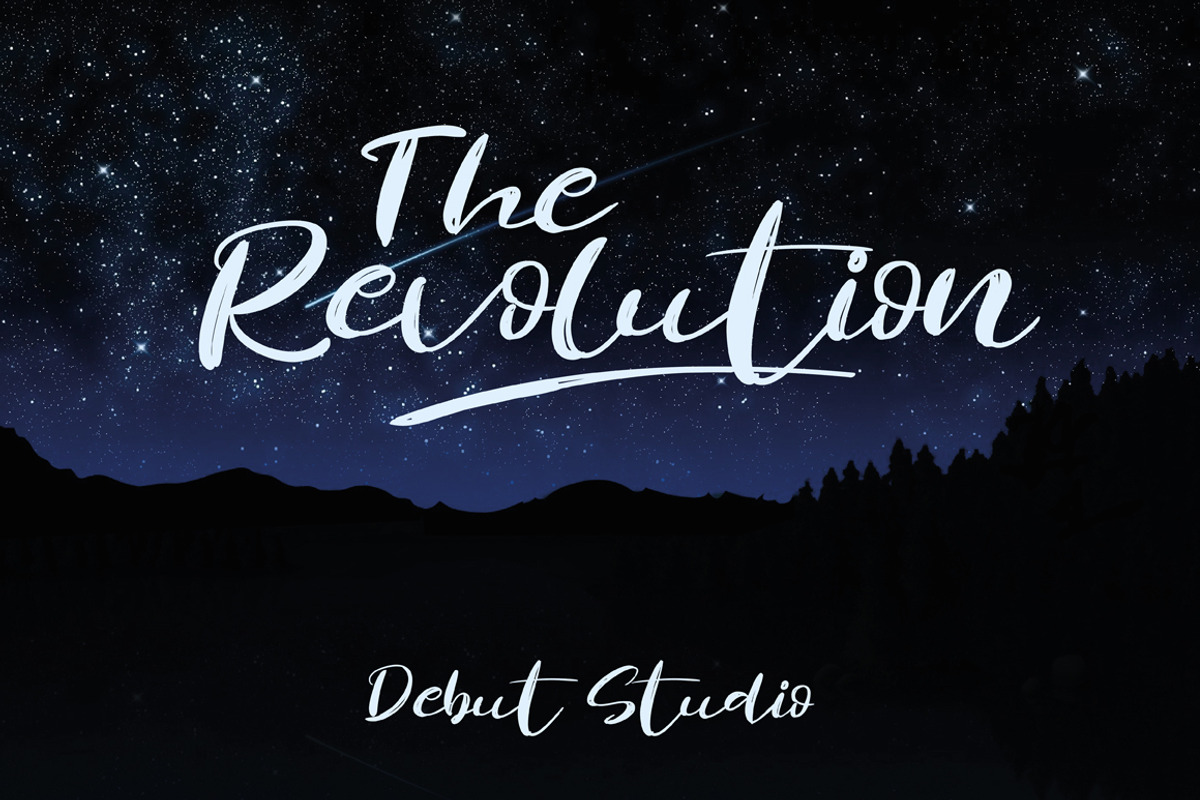 Revolution Brush Font preview 2