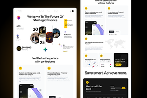 Banking & Finance Landing Page, an UI Kit Template by Hammad Arif