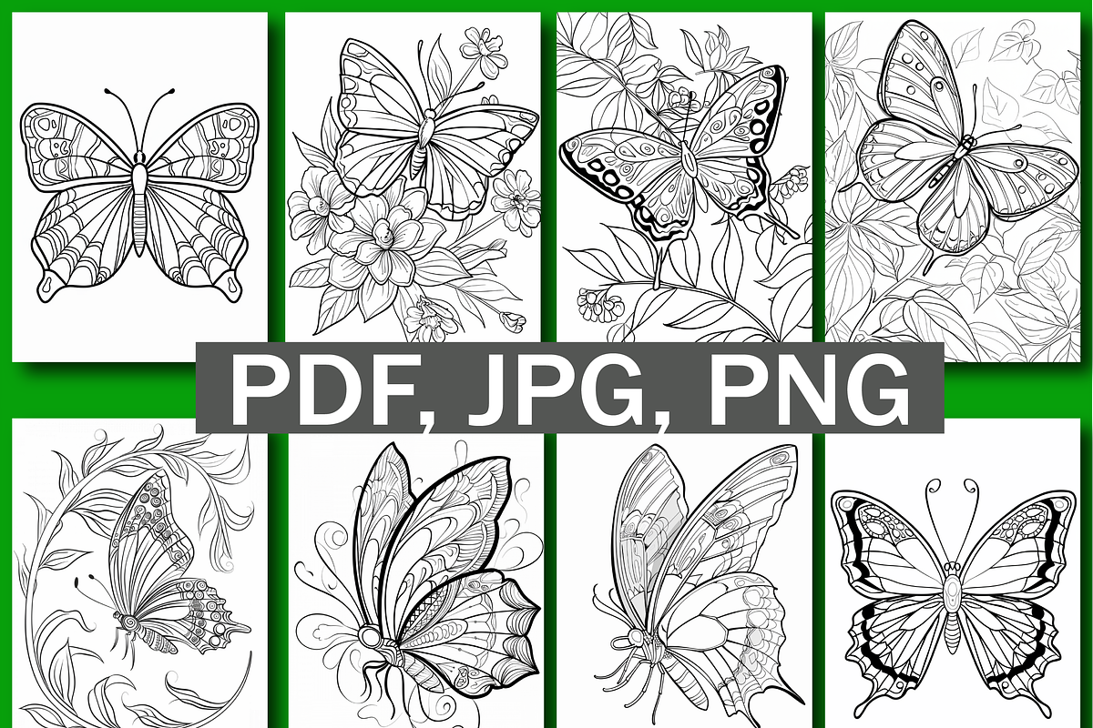 Butterfly Coloring Pages for Kids 2, an Animal Illustration by Design Zone (Photo 6 of 7)